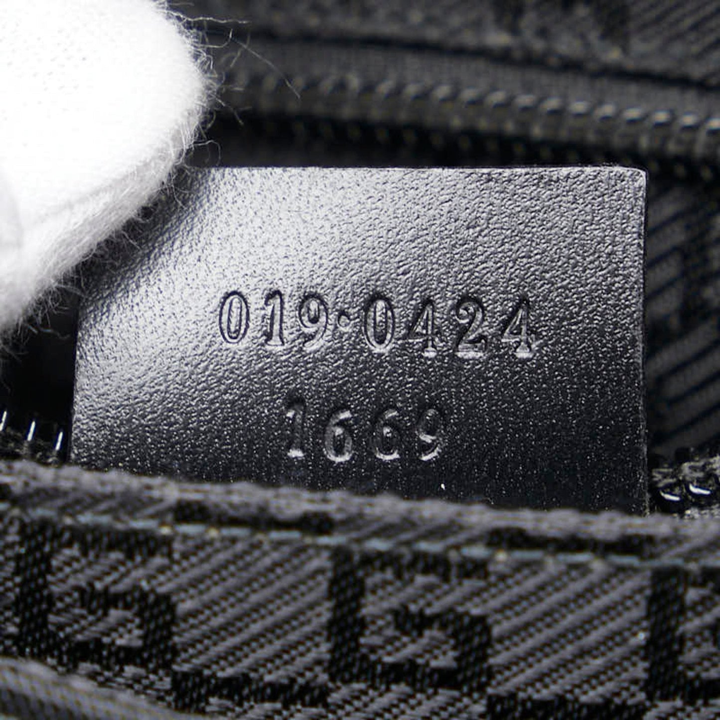Gucci Black Leather Nylon Canvas Shoulder Bag ( )