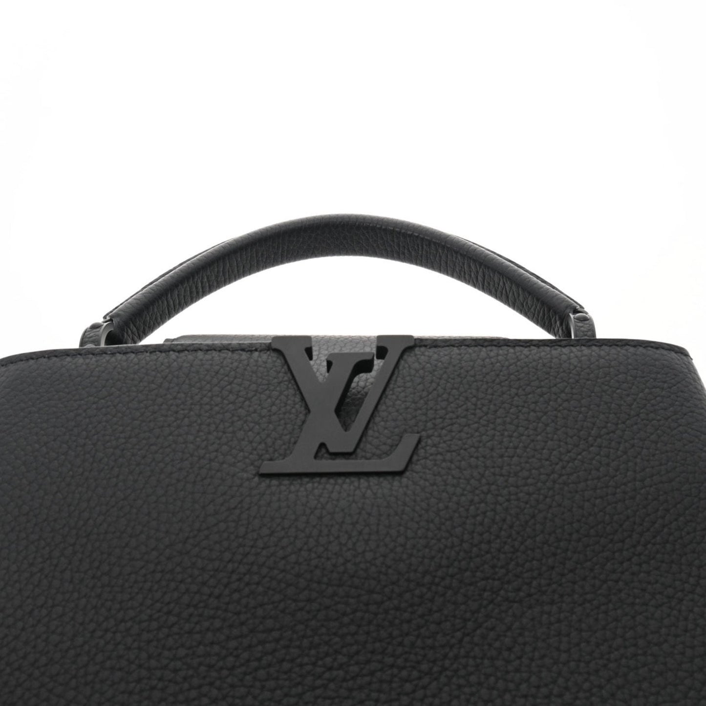 LOUIS VUITTON Capucines BB Black M55855 Women's Taurillon Leather Handbag