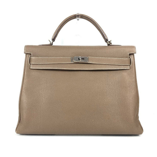 Hermes Kelly Beige Togo Leather Handbag Shoulder Bag Tote Bag ( )
