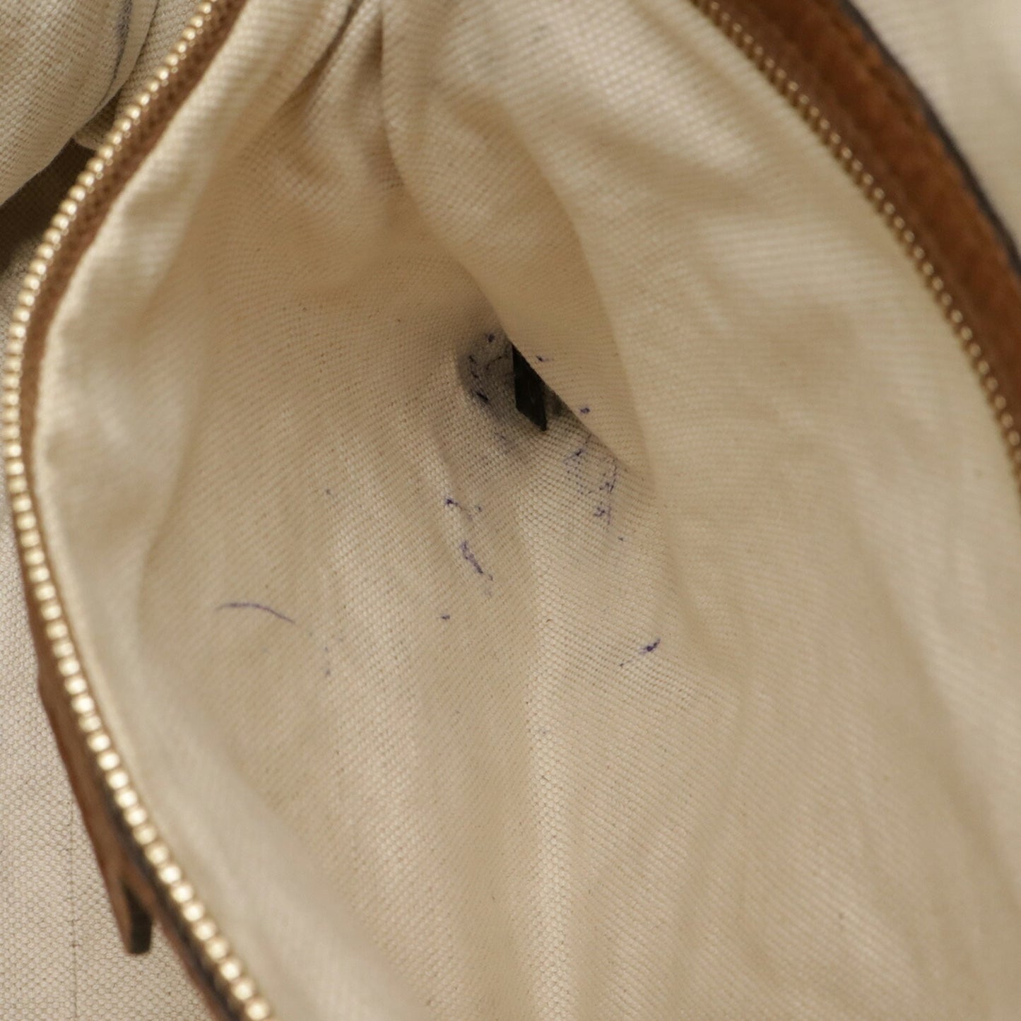 Gucci Gg Canvas Beige Brown Khaki Canvas Leather Shoulder Bag ( )