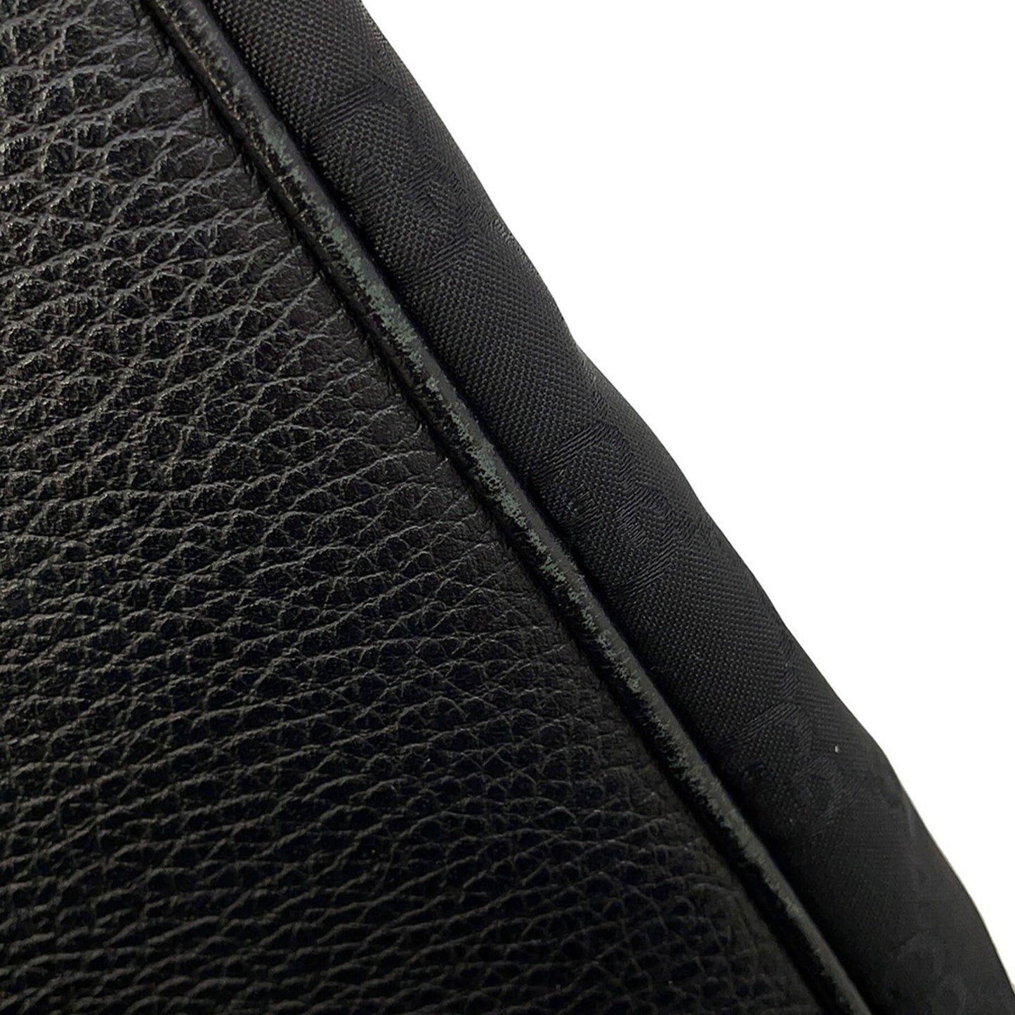 Gucci Sherry Line Black Nylon Leather Handbag ( )