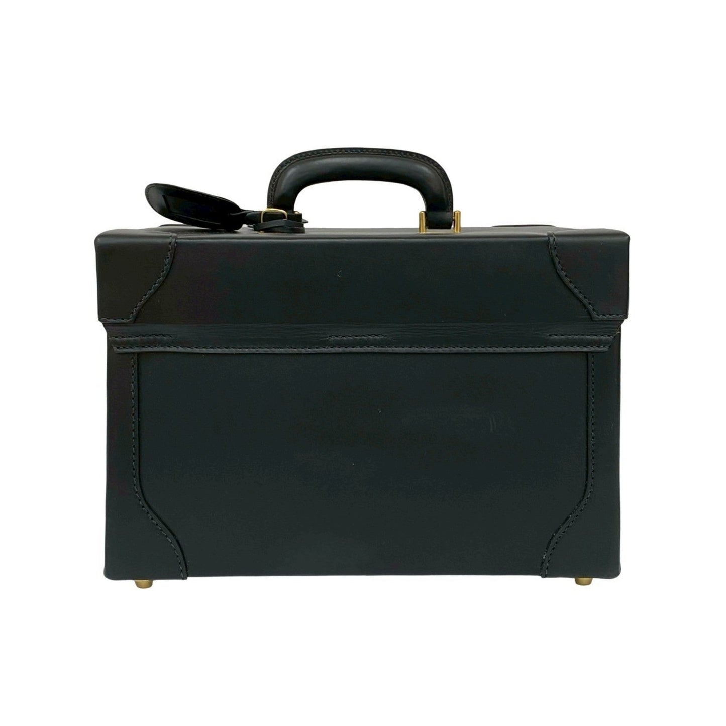 Gucci Black Leather Handbag Vanity Bag ( )
