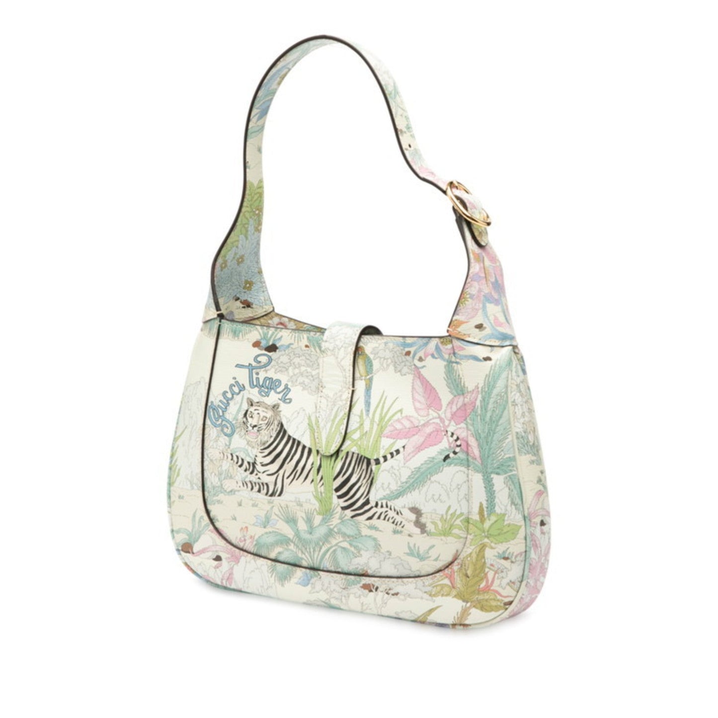 Gucci Multi-Color White Leather Handbag Shoulder Bag ( )