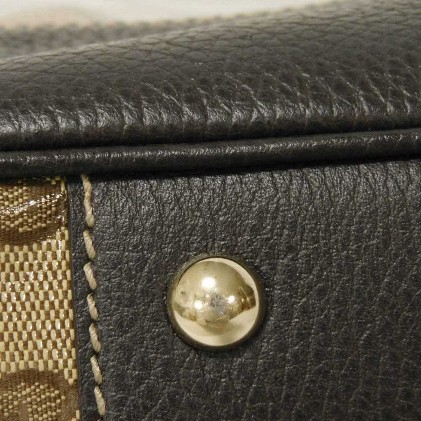Gucci Beige Brown Gg Crystal Canvas Vinyl Coated Canvas Shoulder Bag Tote Bag ( )