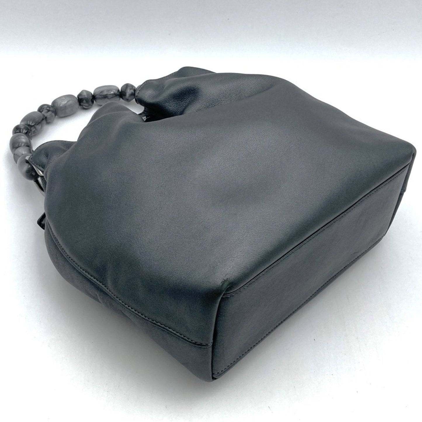 Christian Dior Gray Leather Handbag ()