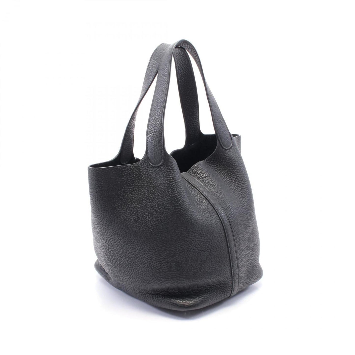 Hermes Picotin Black Taurillon Clemence Leather Handbag ( )