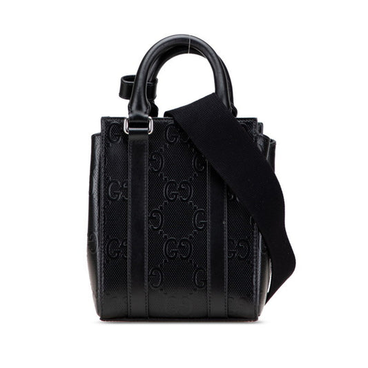 Gucci Black Leather Handbag Shoulder Bag ( )