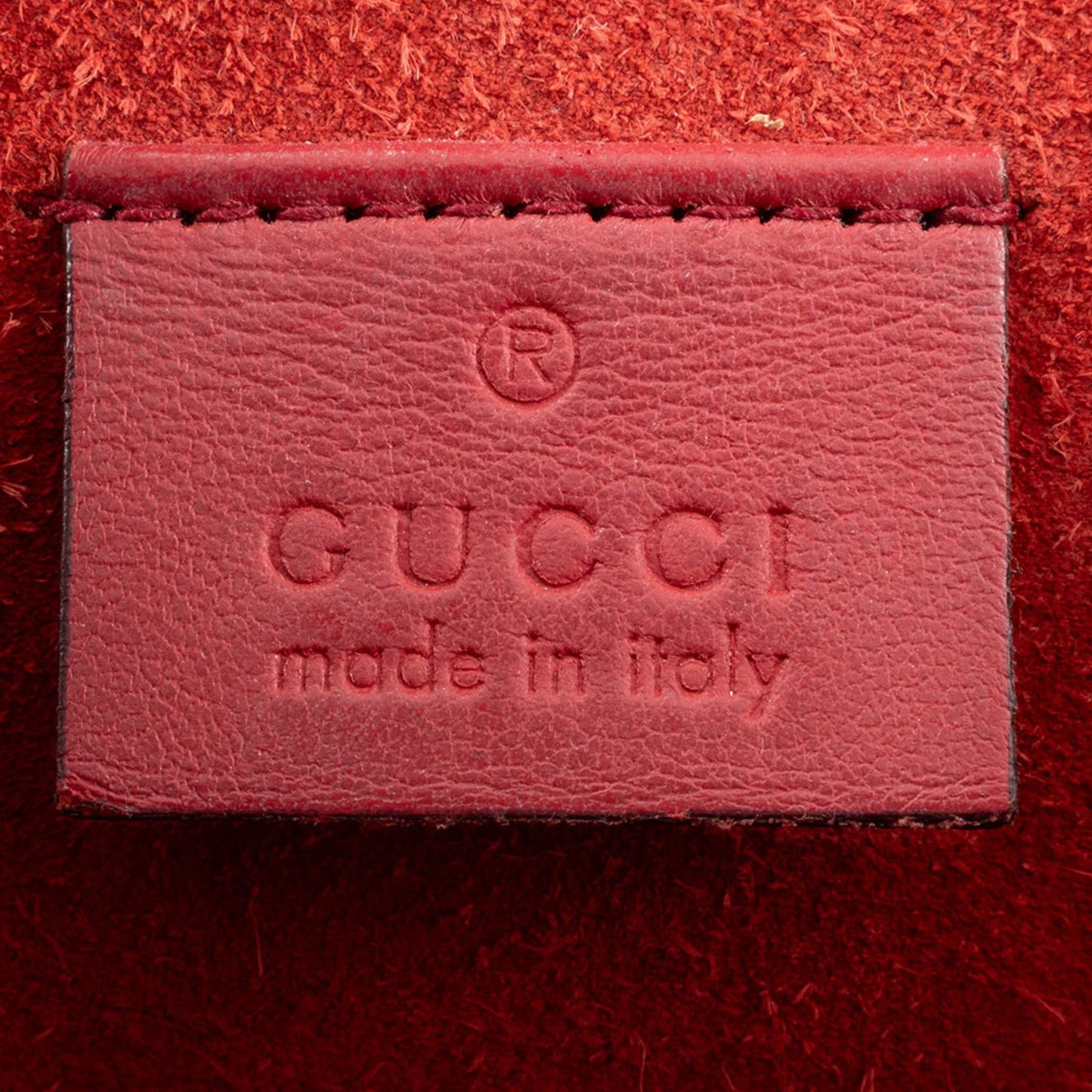 Gucci Beige Red Color Gg Supreme Leather Shoulder Bag ( )