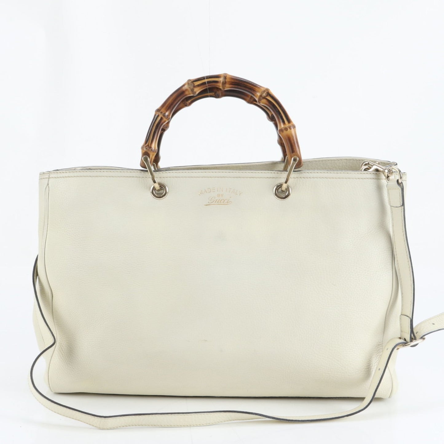 Gucci Ivory Leather Tote Bag ( )