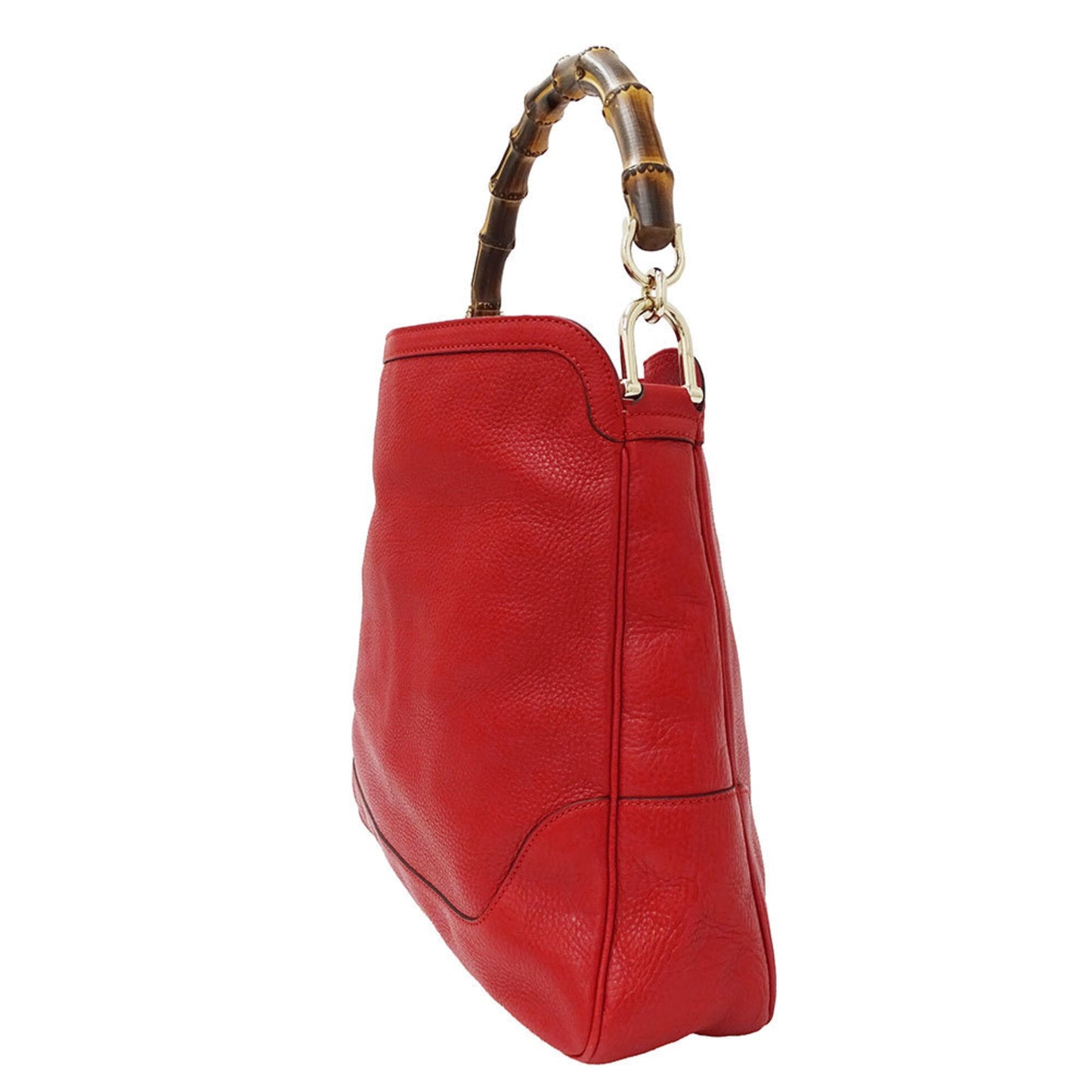 Gucci Red Color Leather Handbag Shoulder Bag ( )