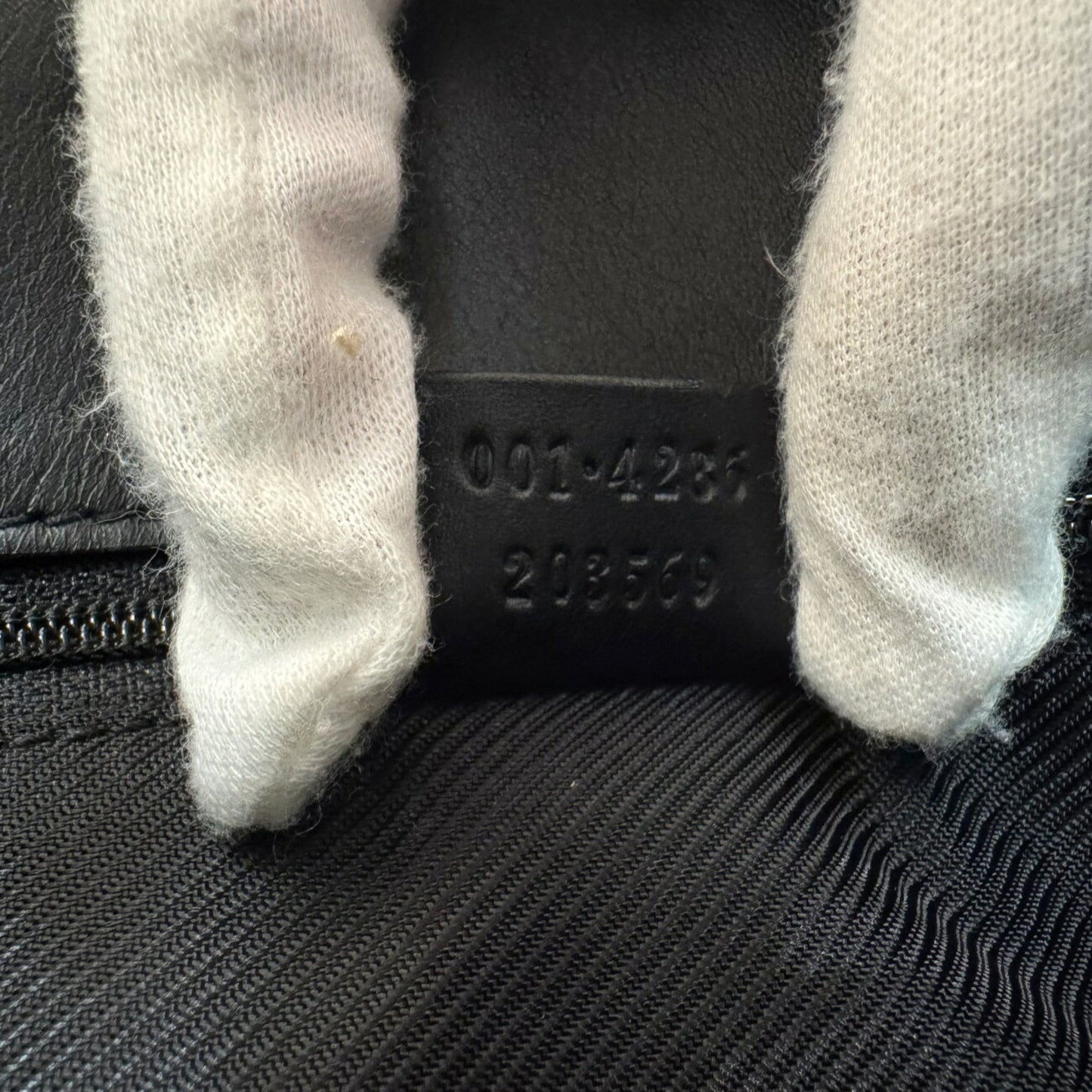 Gucci Black Gg Canvas Leather Shoulder Bag ( )