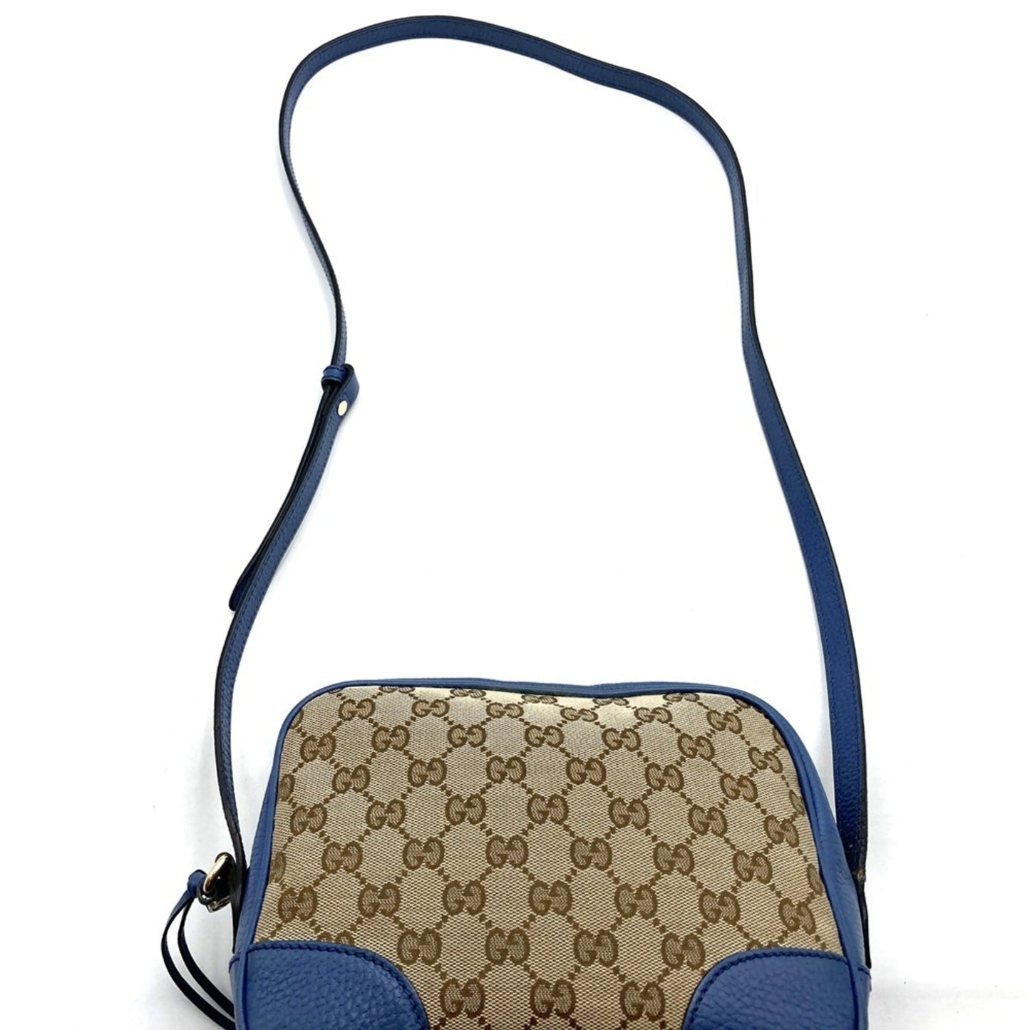 Gucci Brown Gg Canvas Leather Shoulder Bag ( )