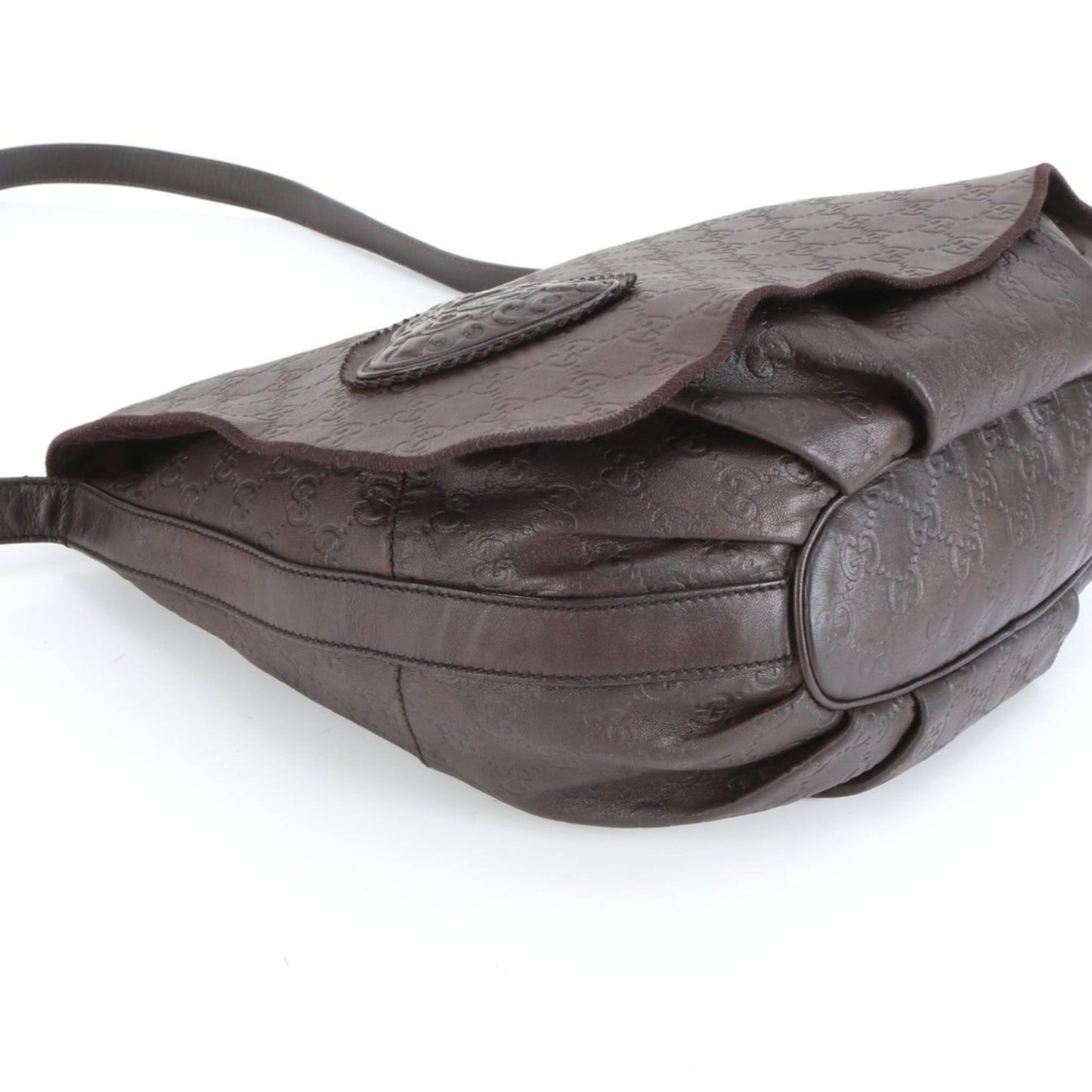 Gucci Brown Leather Shoulder Bag ( )