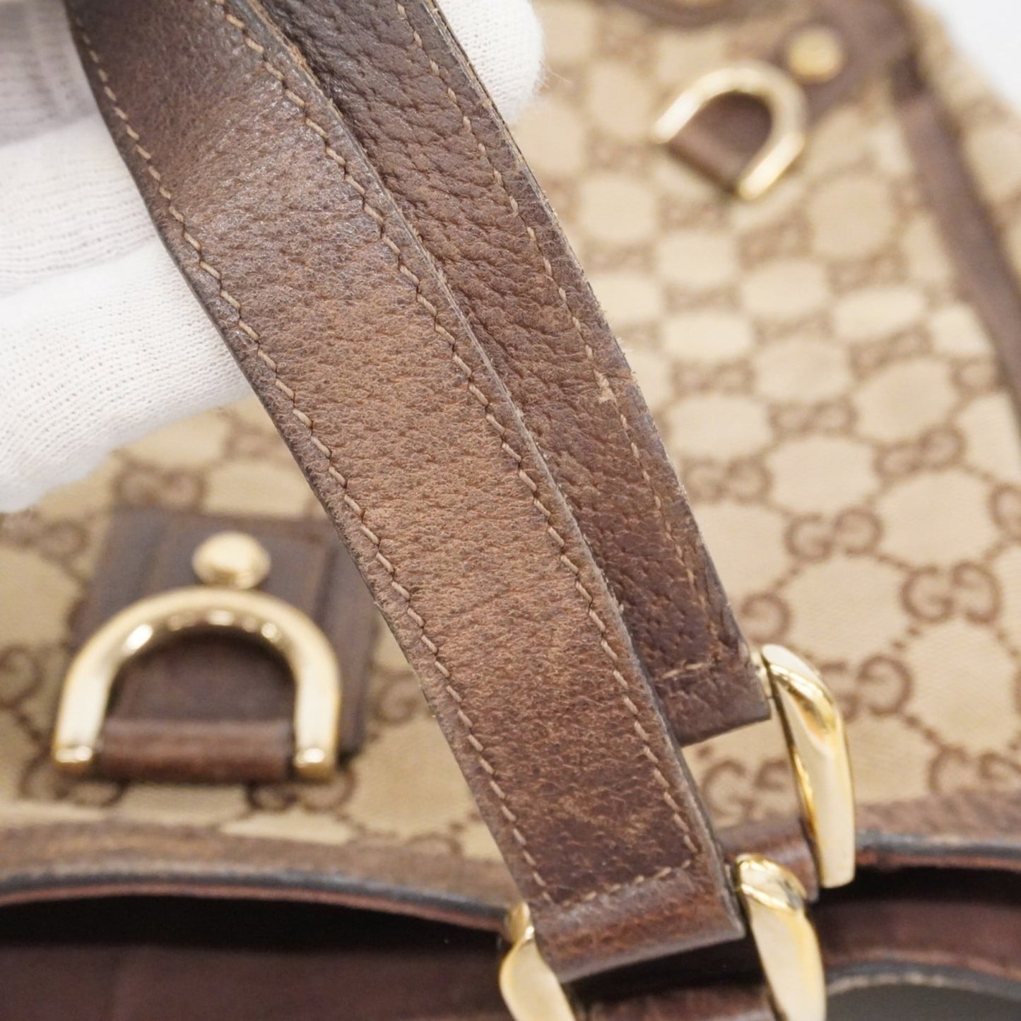Gucci Brown Canvas Handbag ( )