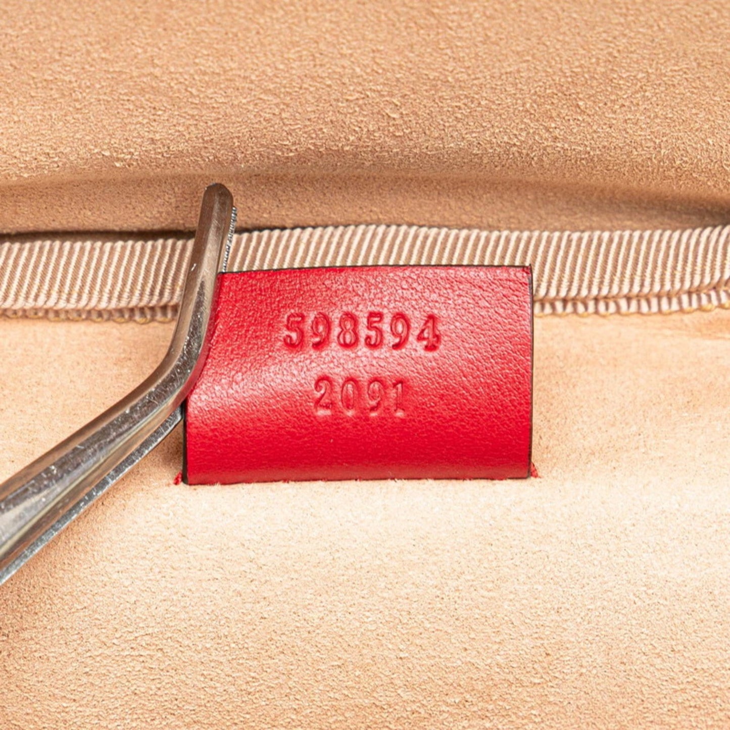 Gucci Red Color Leather Vanity Bag ( )