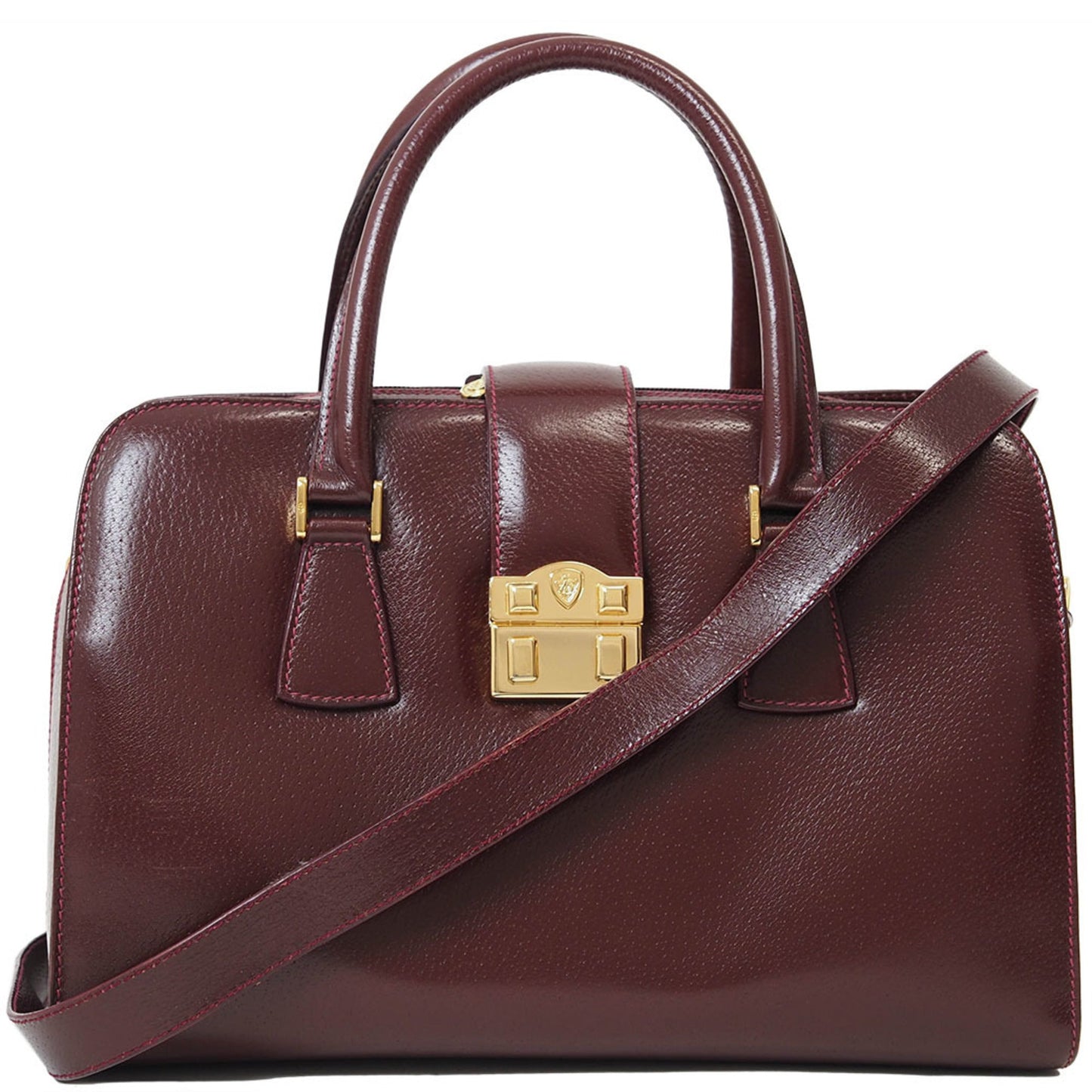 Gucci Bordeaux Leather Handbag ( )