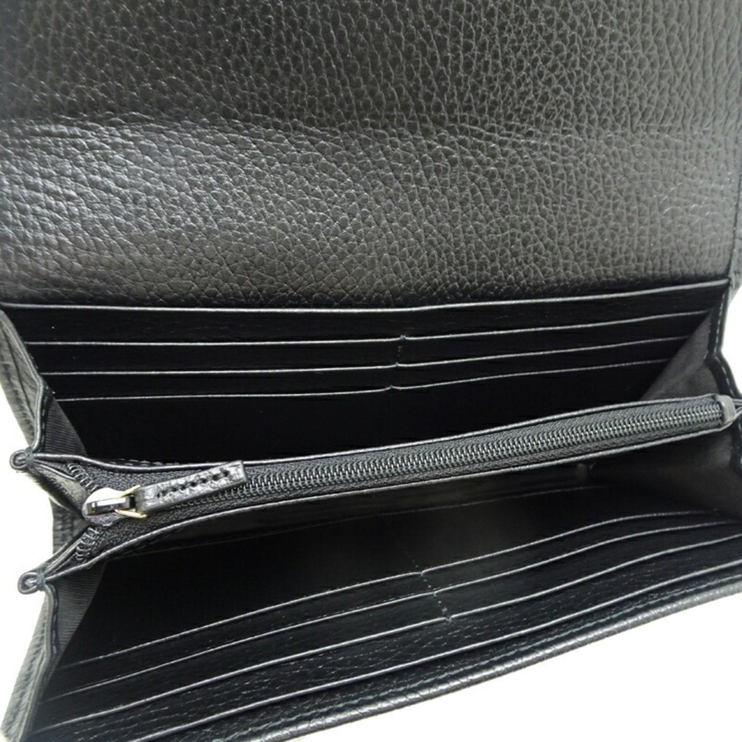 Gucci Black Leather Long Wallet (Bi-Fold) ( )