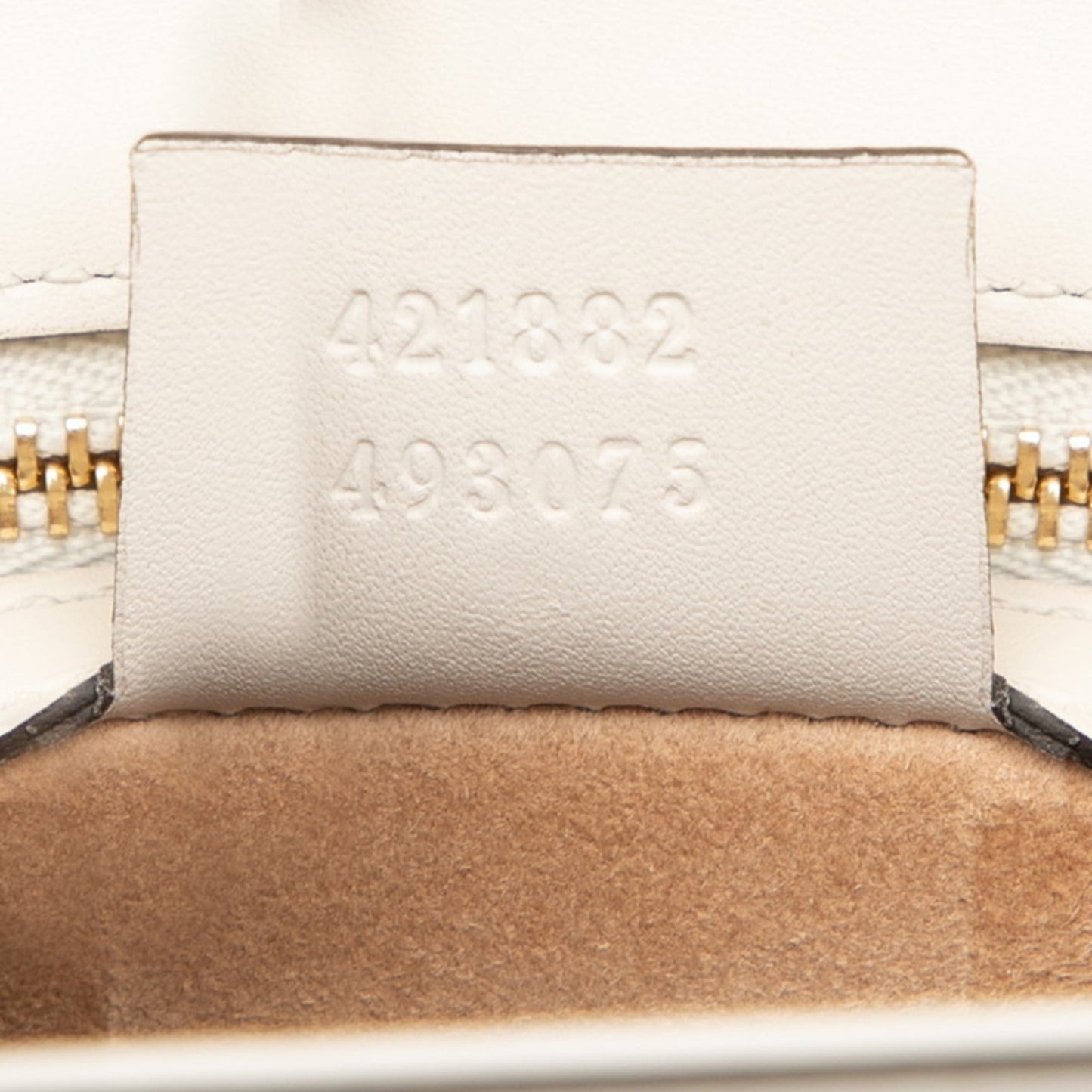 Gucci Ivory Navy Leather Canvas Shoulder Bag ( )
