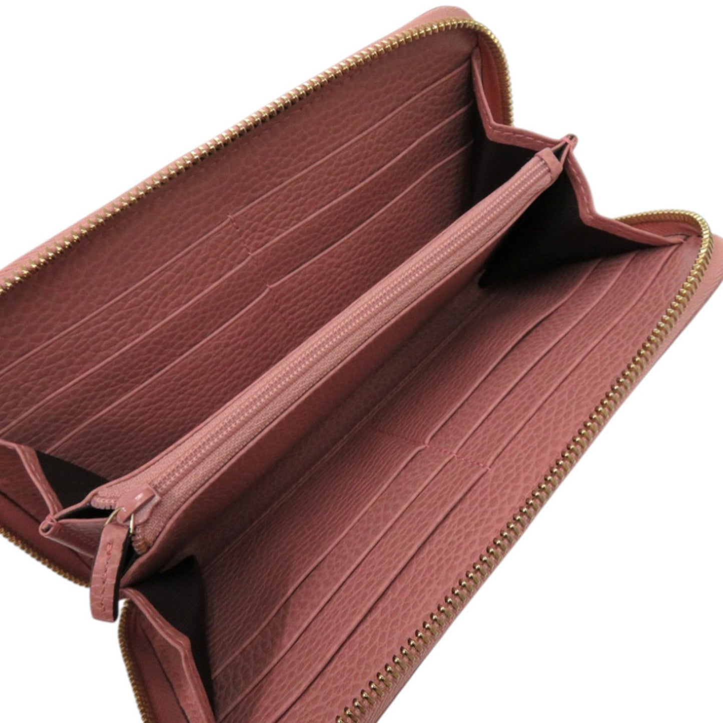 Gucci Beige Dusty Pink Gg Supreme Canvas Long Wallet (Bi-Fold) ( )