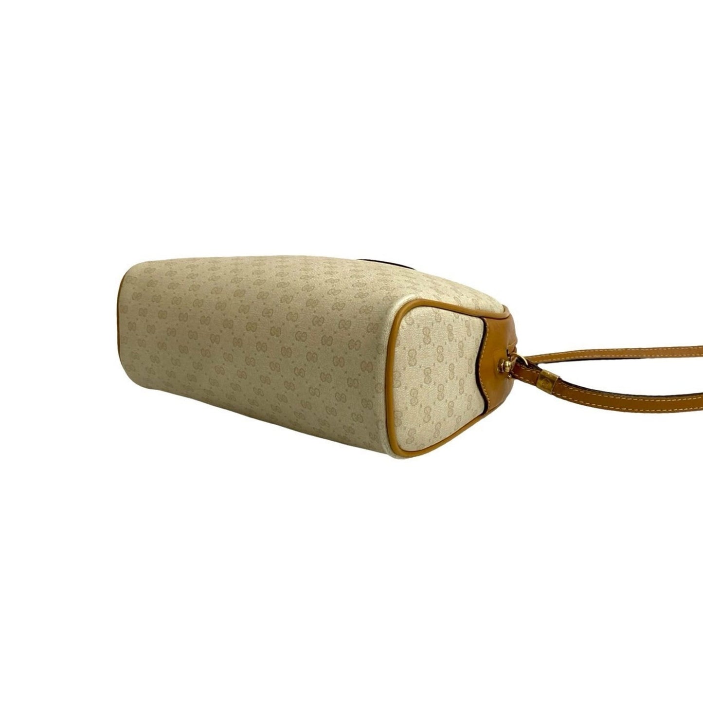 Gucci Brown Ivory Leather Pvc Pochette Shoulder Bag ( )