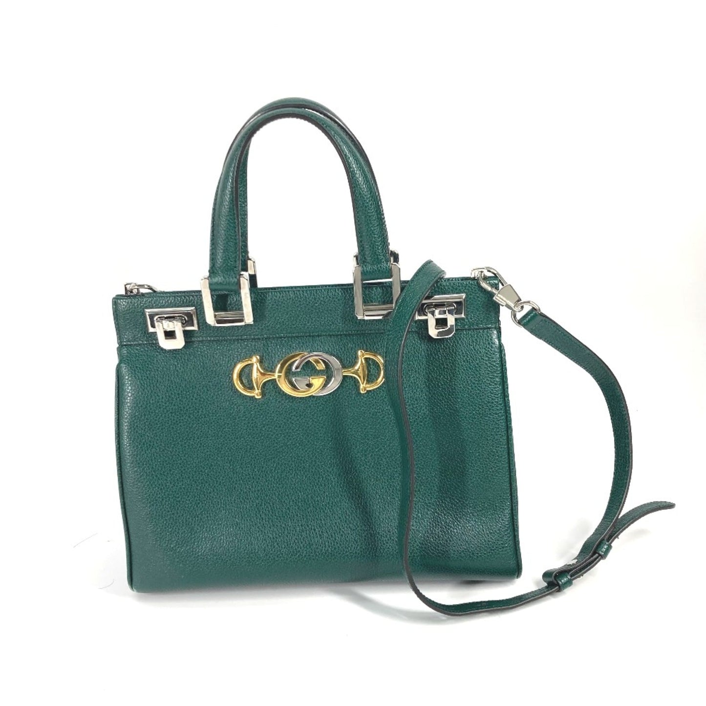 Gucci Green Leather Handbag ( )