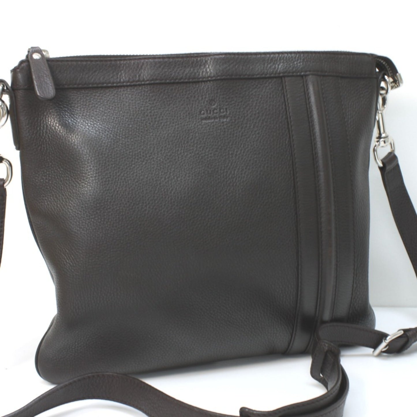 Gucci Dark Brown Leather Shoulder Bag ( )