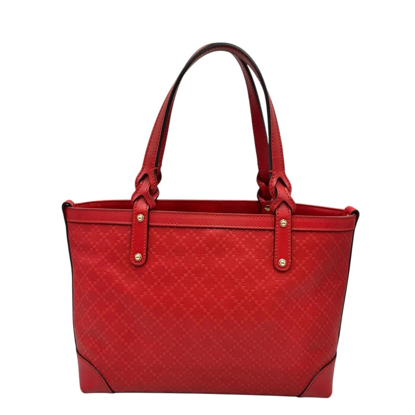 Gucci Red Color Leather Pouch Tote Bag ( )
