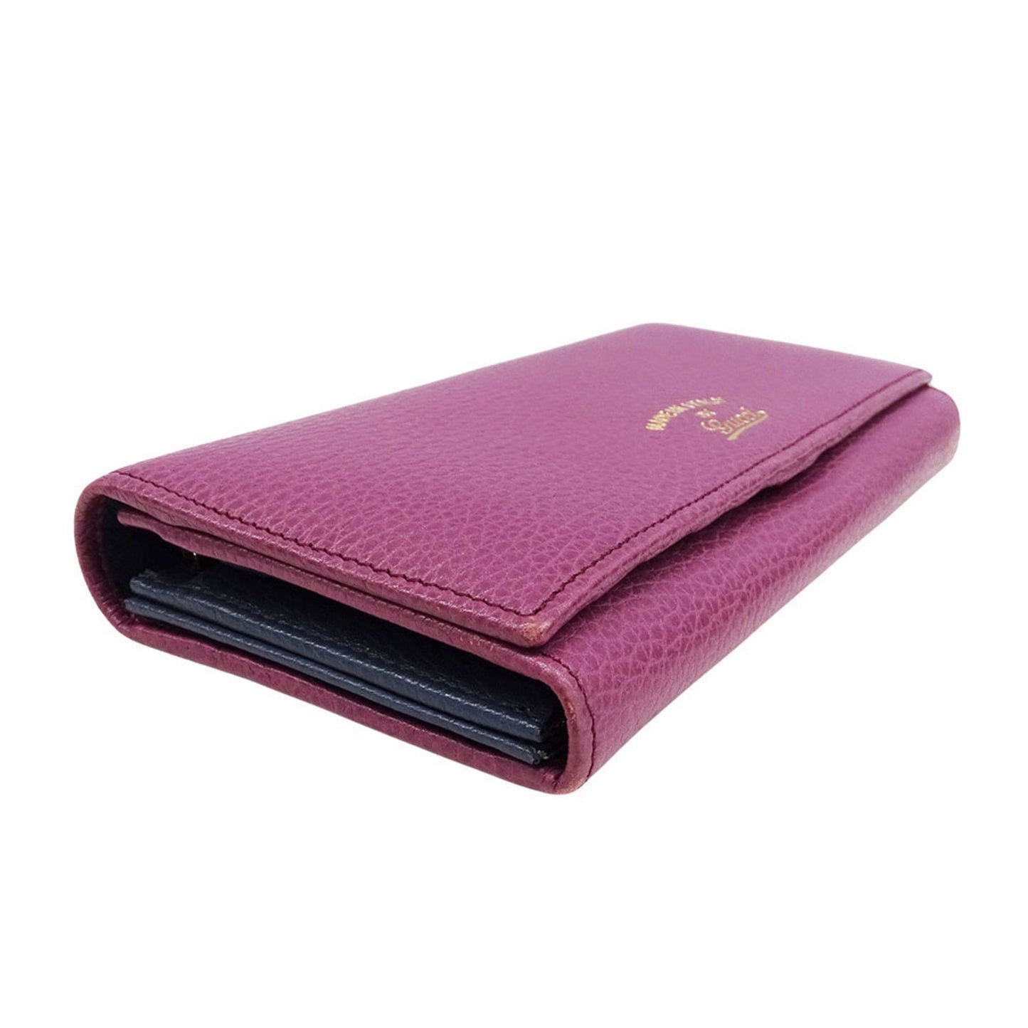 Gucci Purple Leather Long Wallet (Bi-Fold) ( )