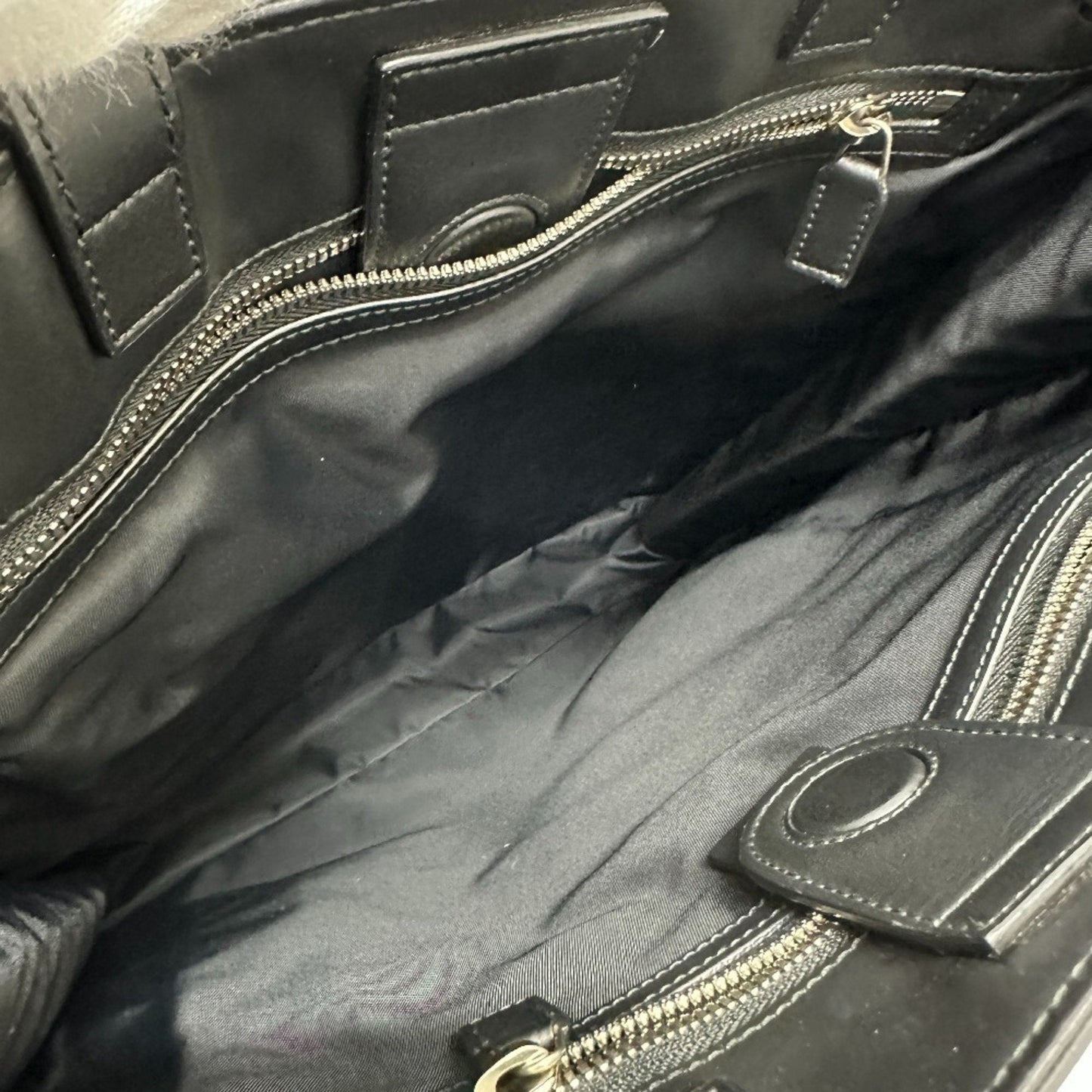 Gucci Beige Black Gg Supreme Handbag Tote Bag ( )