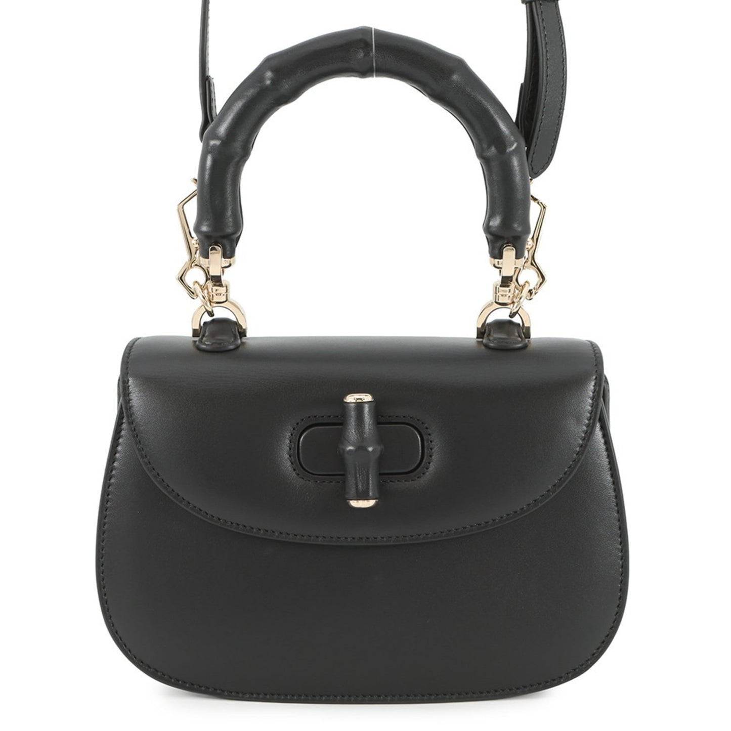Gucci Black Leather Handbag Shoulder Bag ( )