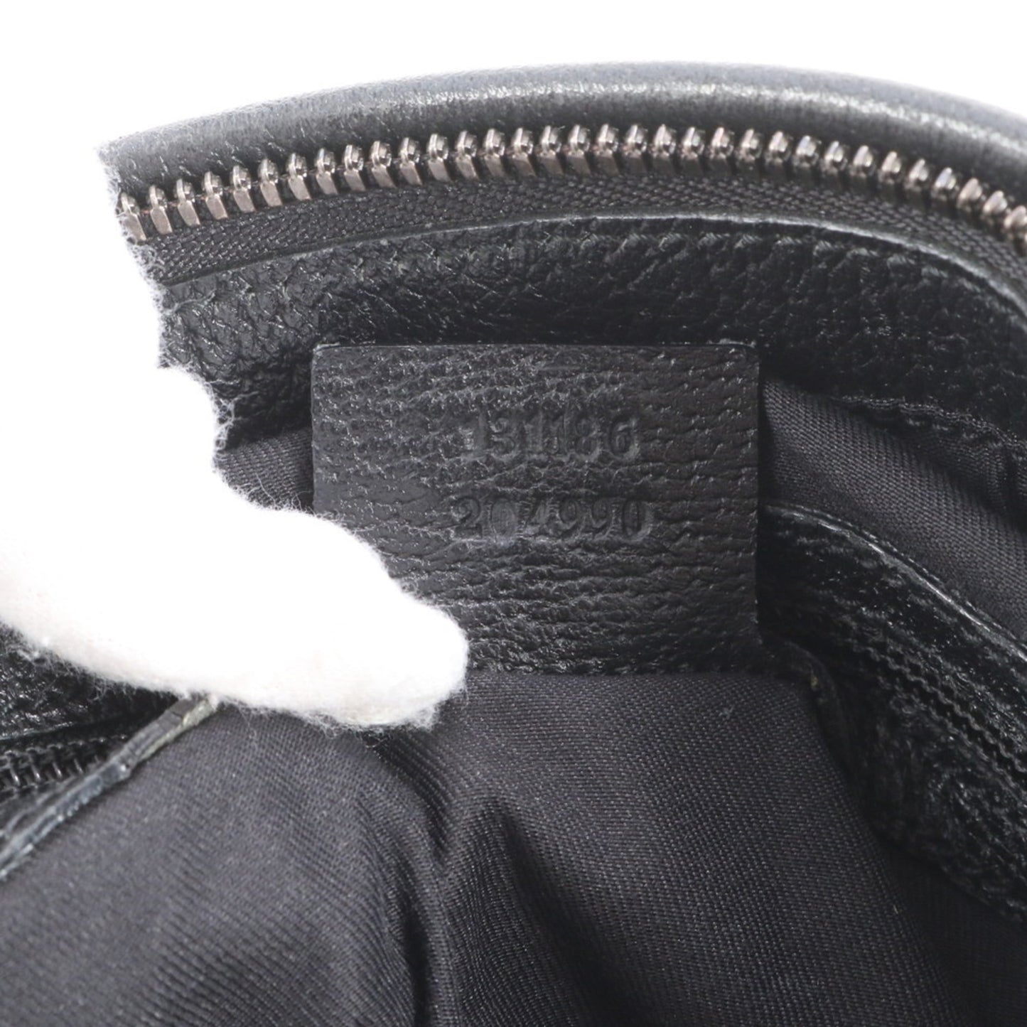 Gucci Black Leather Canvas Tote Bag ( )
