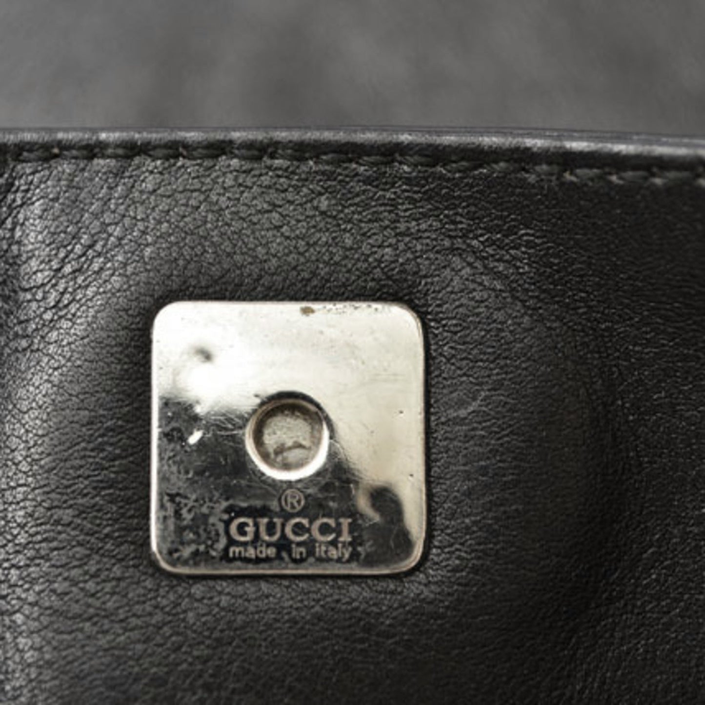 Gucci Black Leather Handbag Shoulder Bag ( )