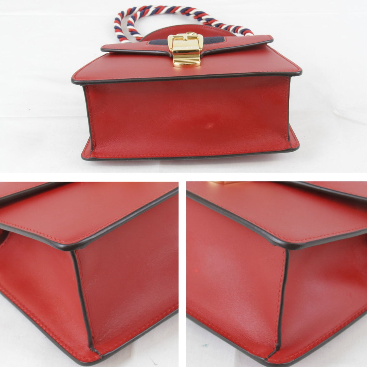 Gucci Red Color Leather Shoulder Bag ( )