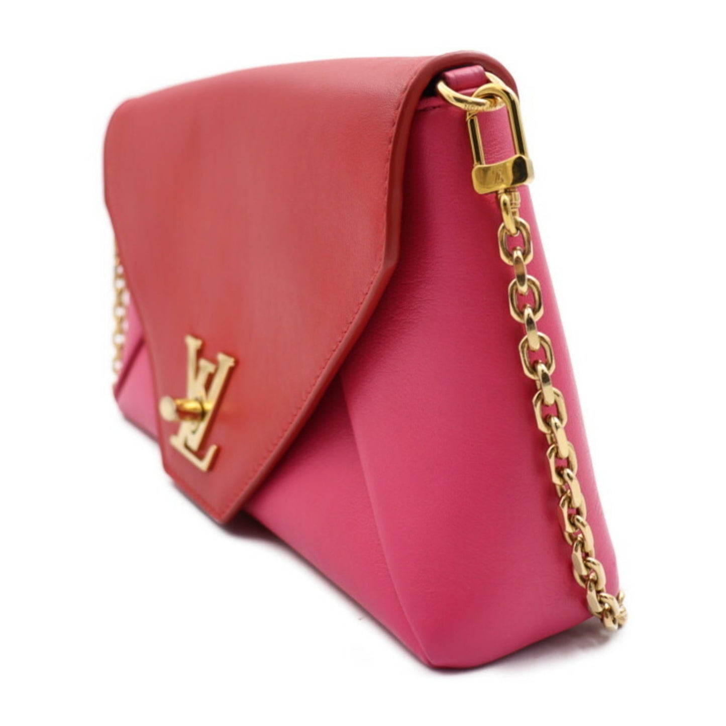 LOUIS VUITTON love note shoulder bag M54501 leather red pink chain gold hardware