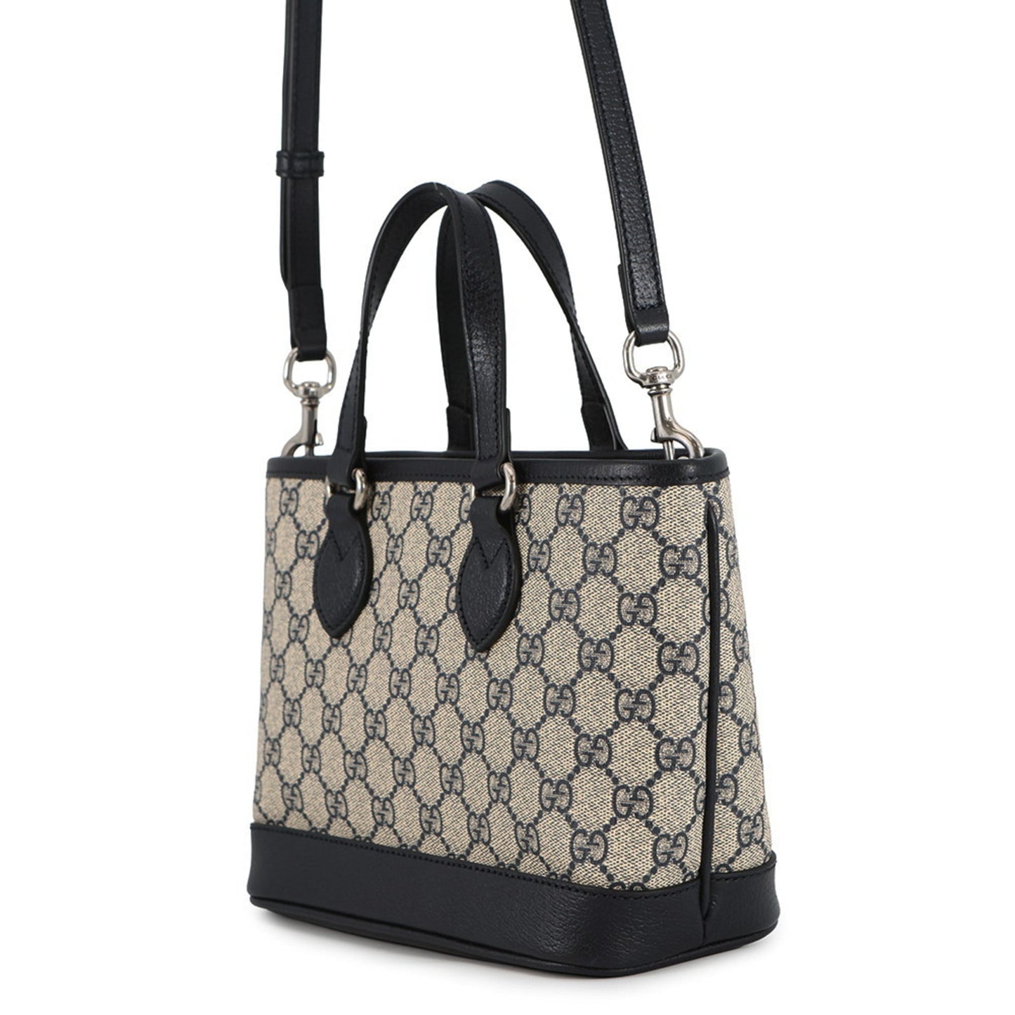 Gucci Ophidia Beige Navy Gg Supreme Leather Shoulder Bag ( )