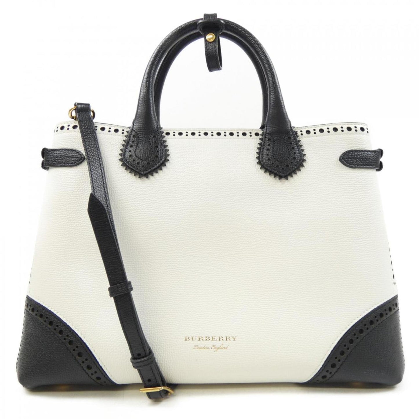 Burberry White Handbag ( )