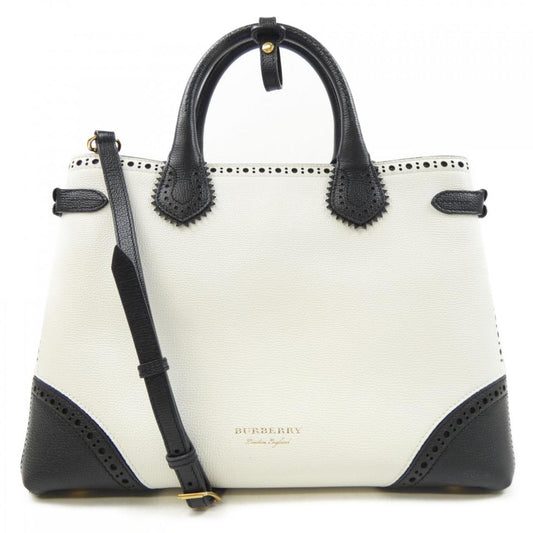 Burberry White Handbag ( )