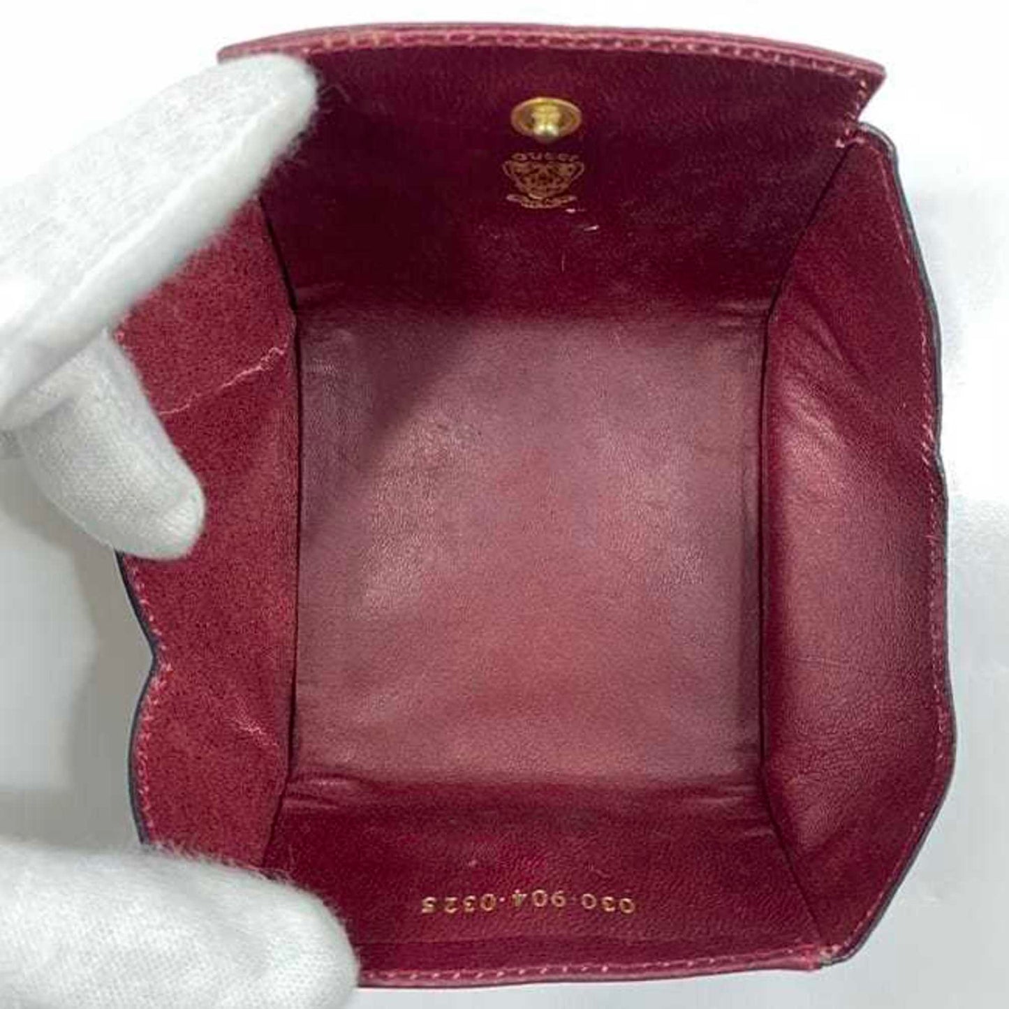 Gucci Bordeaux Leather Coin Purse/Coin Case ( )