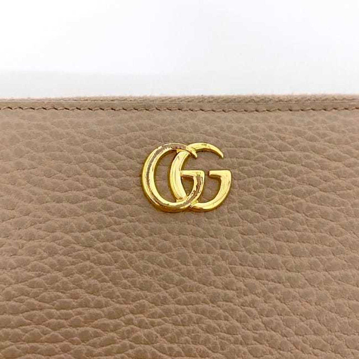 Gucci Pink Beige Leather Long Wallet (Bi-Fold) ( )