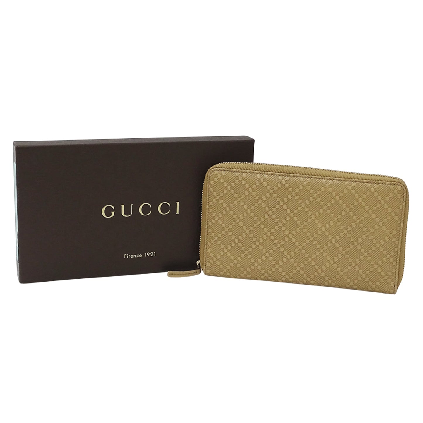 Gucci Beige Leather Long Wallet (Bi-Fold) ( )
