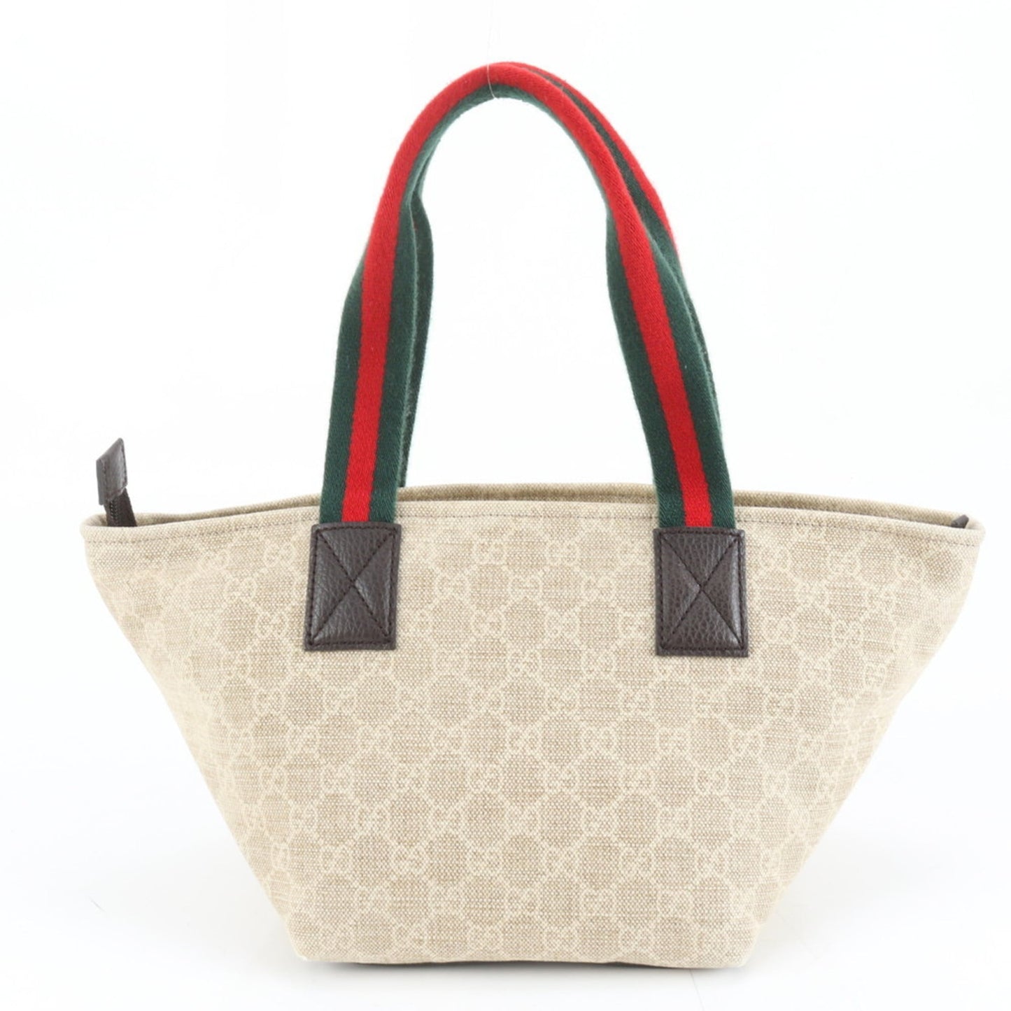 Gucci Brown Leather Canvas Handbag ( )