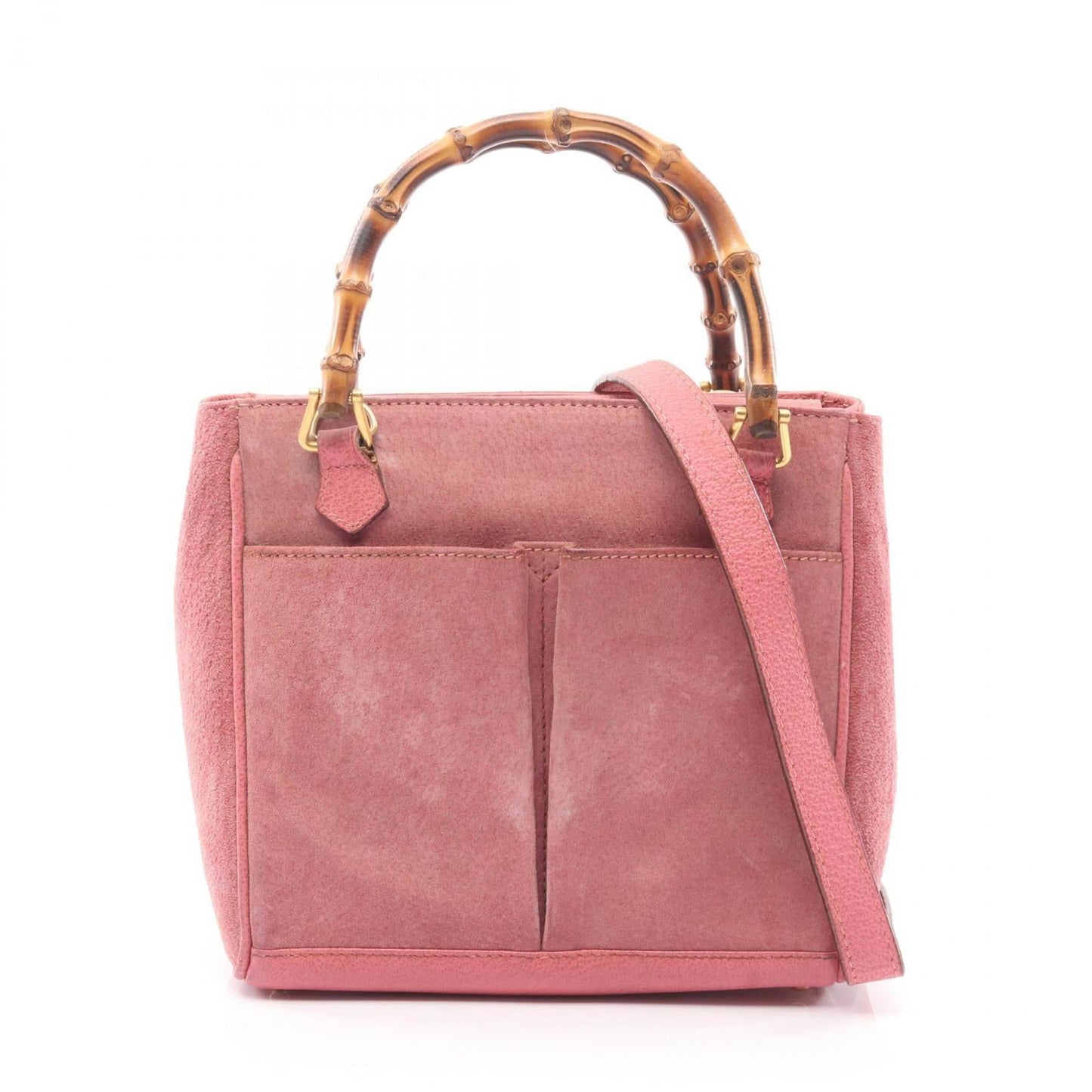 Gucci Pink Suede Leather Handbag ( )