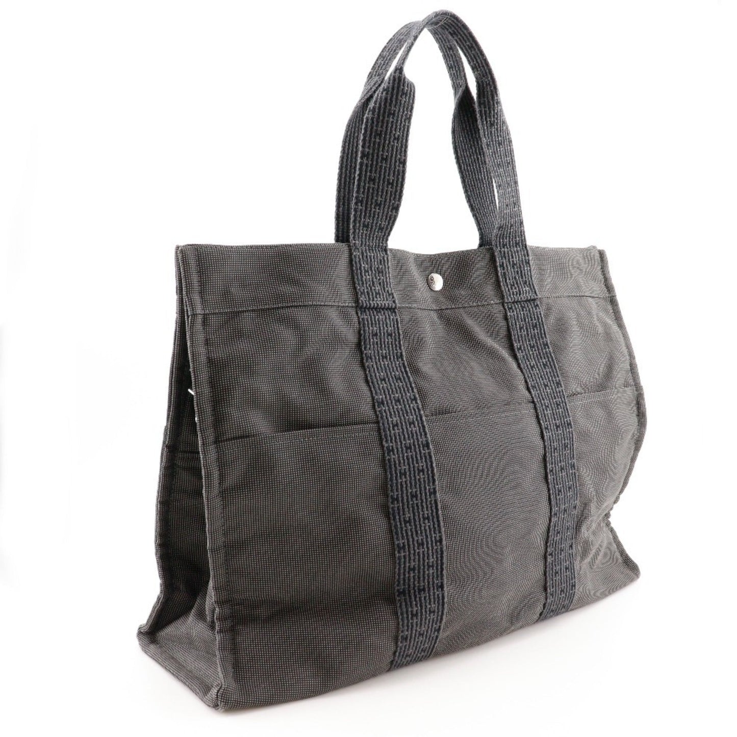 Hermes Gray Nylon Canvas Tote Bag ( )