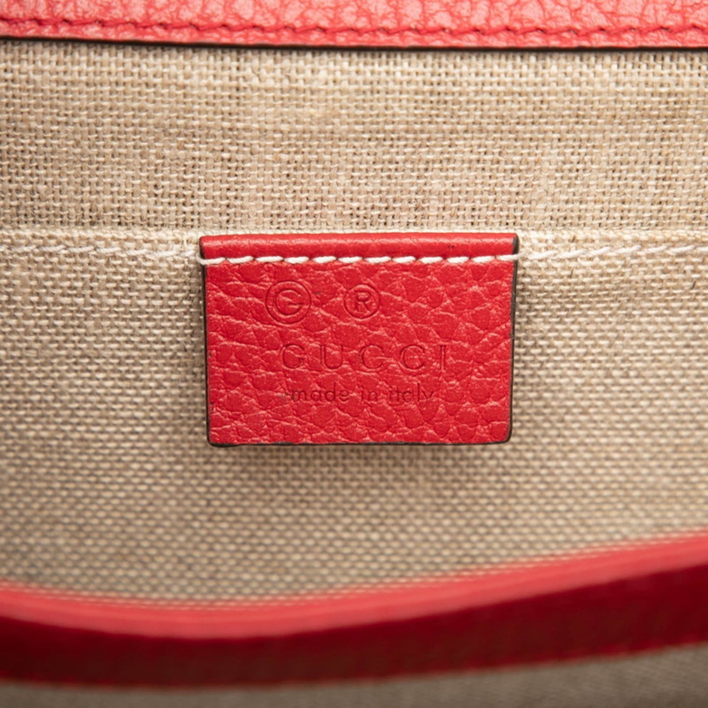 Gucci Red Color Leather Shoulder Bag ( )