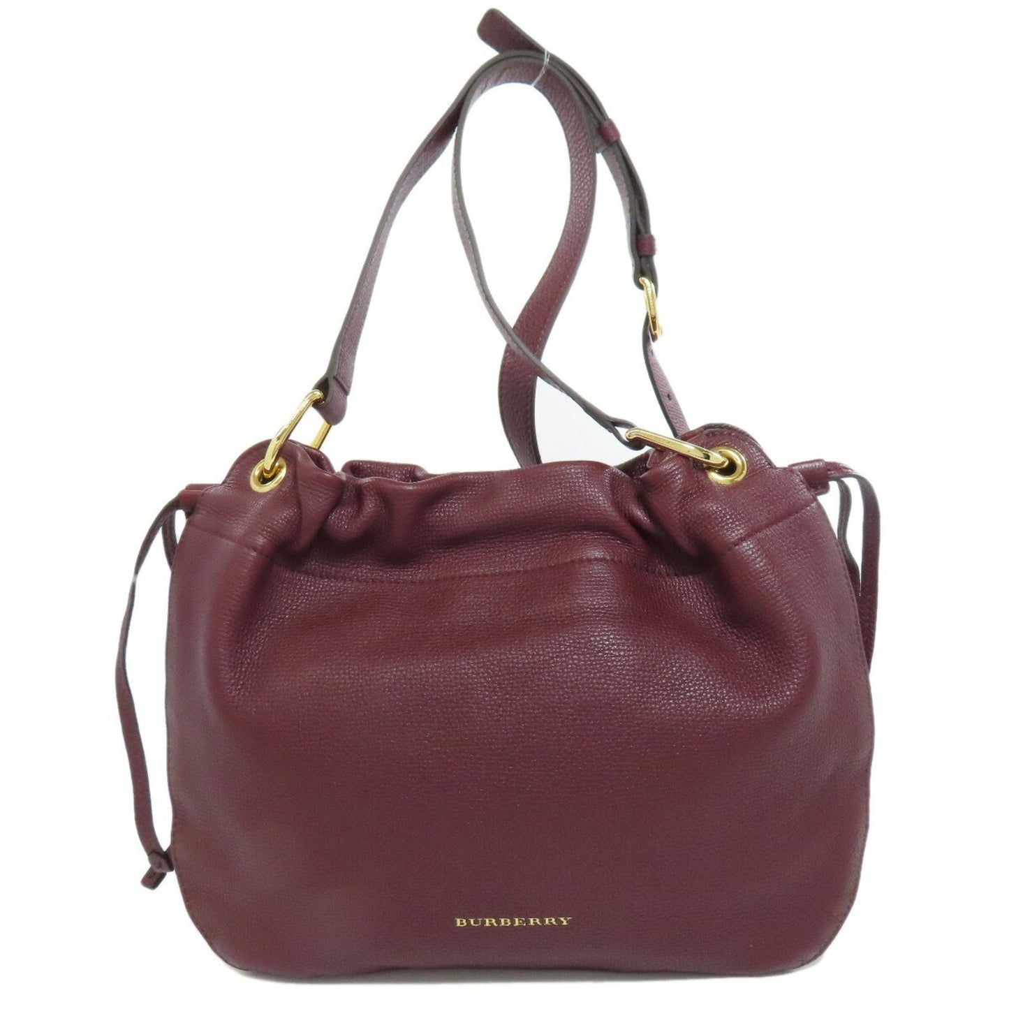 Burberry Bordeaux Leather Shoulder Bag ( )