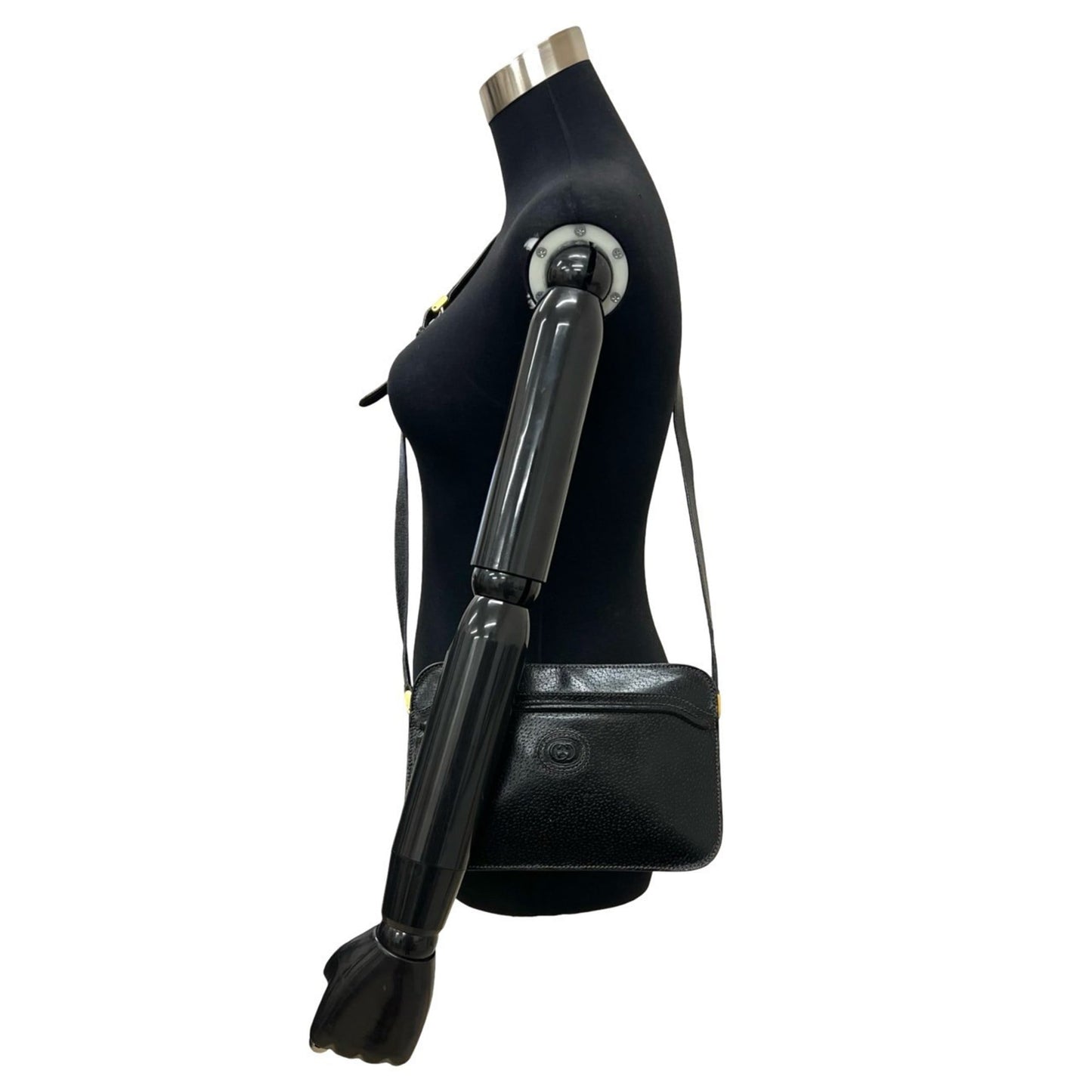 Gucci Black Leather Pochette Shoulder Bag ( )
