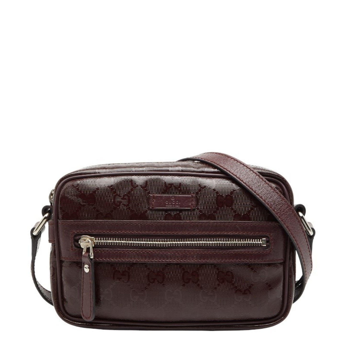 Gucci Purple Gg ImprimÃ© Leather Shoulder Bag ( )
