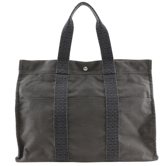 Hermes Gray Nylon Canvas Tote Bag ( )