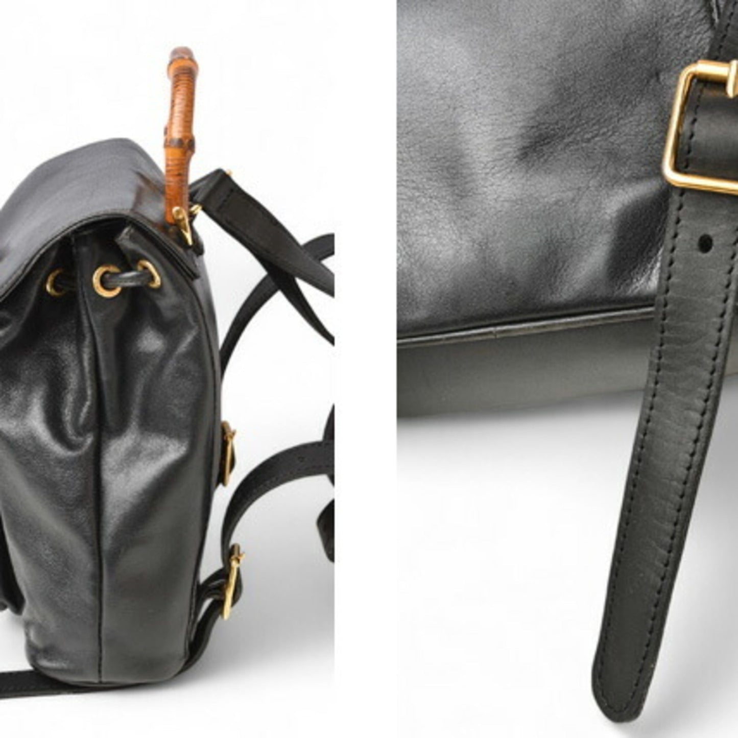 Gucci Black Leather Backpack ( )
