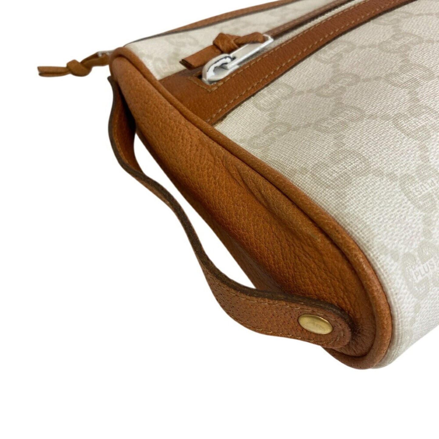Gucci Gg Plus White Pvc Clutch Bag ( )